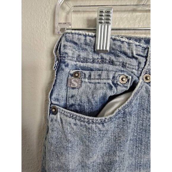 Silver Jeans Co. Light Wash Denim Jeans Cropped Cuffed Hem Casual Vintage - Picture 8 of 15